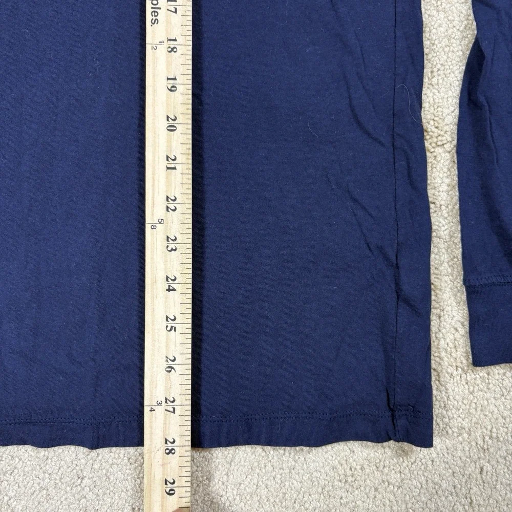 J.Crew Broken-In Long Sleeve Tee Blue Cotton Casual Basics XL Casual